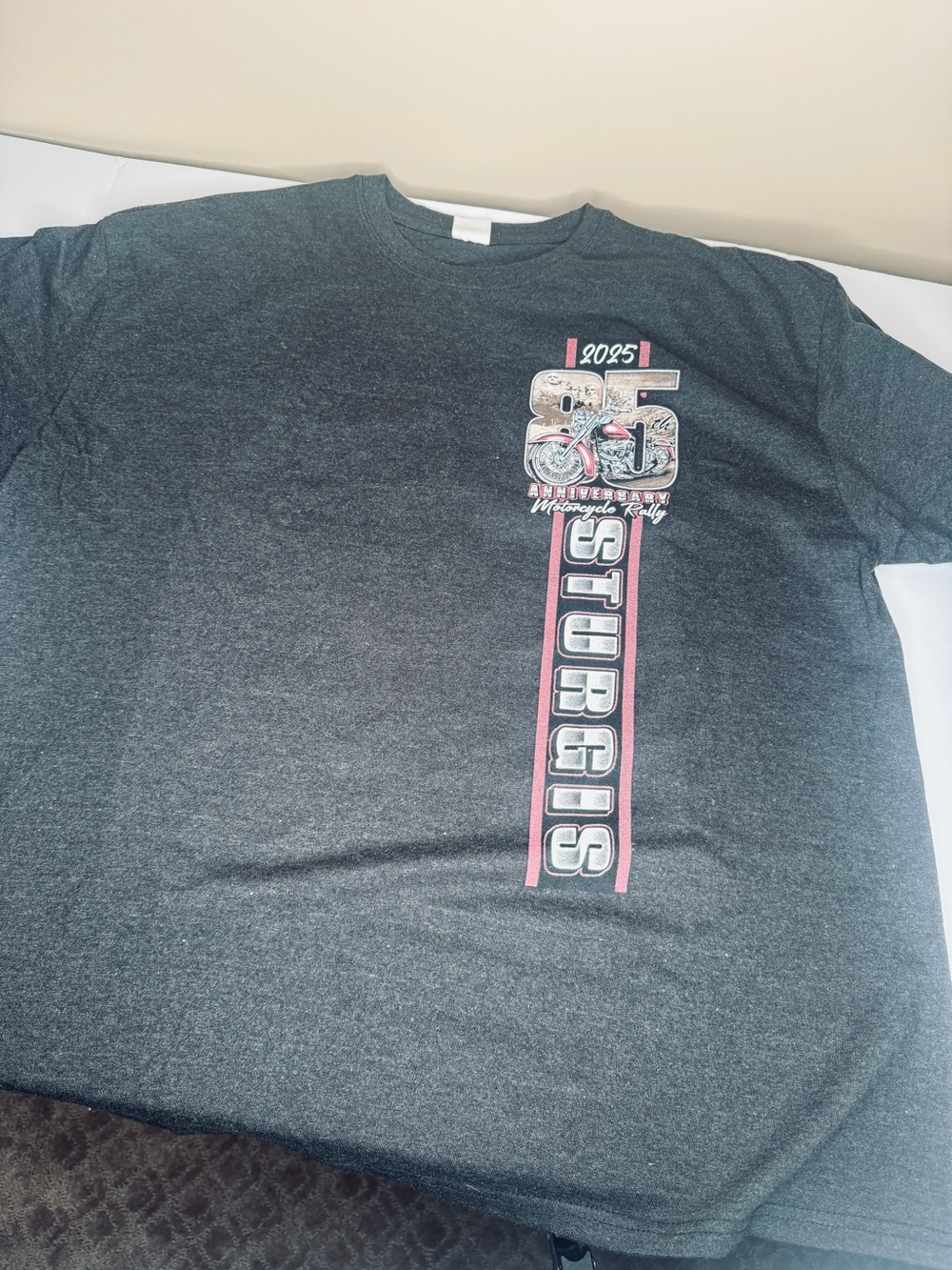 Charcoal Gray 'Sturgis 2025' Graphic T-Shirt